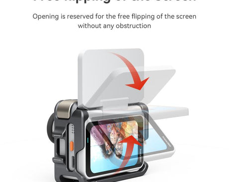 AMagisn Metal Cage For Insta360 GO Ultra Quick Release Protective Frame With Silicone Cover