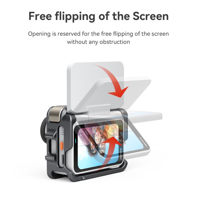 AMagisn Metal Cage For Insta360 GO Ultra Quick Release Protective Frame With Silicone Cover