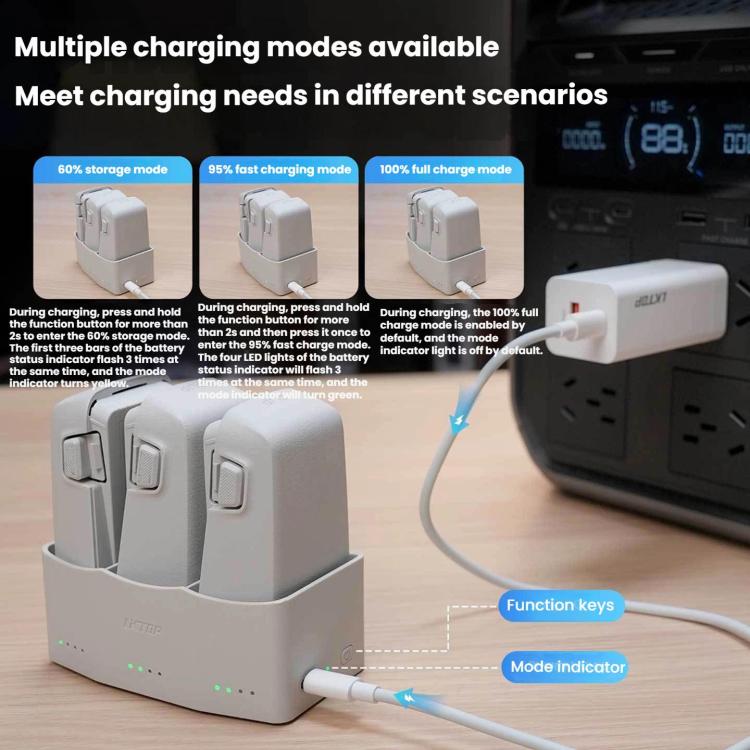 LKTOP FC326 65W 3-Channel Battery Charge Manager