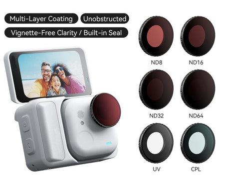 For Insta360 GO Ultra aMagisn Waterproof Filter Aluminum Alloy Frame Anti-fog Lens, UV, CPL, ND8/16/32/64, ND8/16/32+CPL