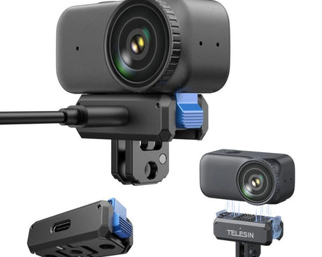 For DJI Osmo Nano TELESIN Magnetic Quick-Release Charging Base Rechargeable Adapter Mount