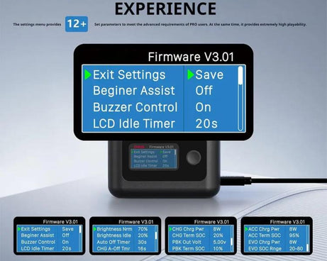 SYMIK Battery Charger Hub For Insta360 X5 Charging Station Portable Power Manager With 1.47-Inch LCD Screen