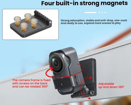 For DJI Osmo Nano Camera Magnetic Backplate Desktop Stand Vertical Holder