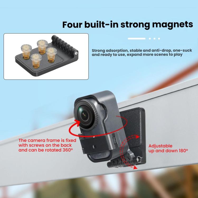 For DJI Osmo Nano Camera Magnetic Backplate Desktop Stand Vertical Holder