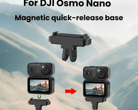 For DJI Osmo Nano Magnetic Quick-Release Adapter Base With 2-Claw & 1/4-Inch Screw Hole