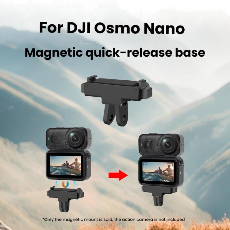 For DJI Osmo Nano Magnetic Quick-Release Adapter Base With 2-Claw & 1/4-Inch Screw Hole