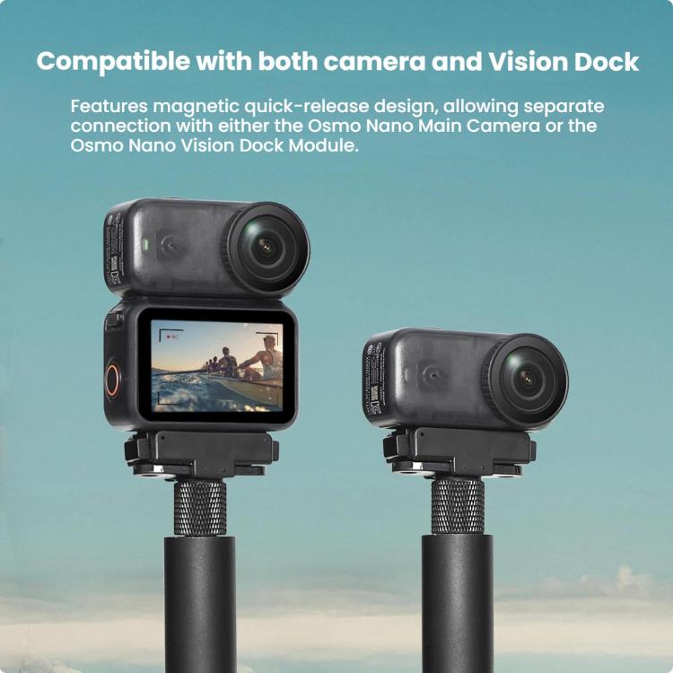 For DJI Osmo Nano Magnetic Quick-Release Adapter Base With 2-Claw & 1/4-Inch Screw Hole