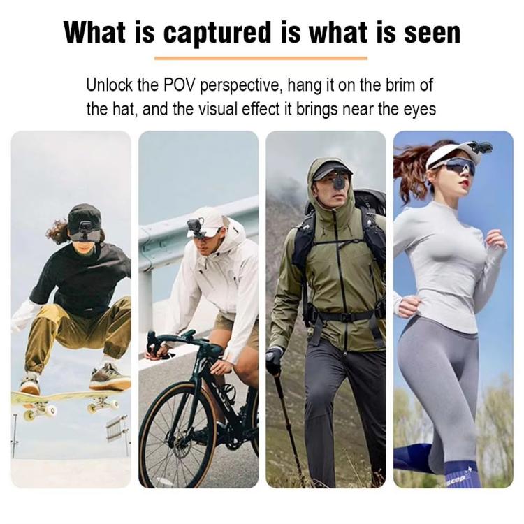 Hat Mount For Insta360 GO Ultra POV Cap Clip For Hands-Free First Person Shooting