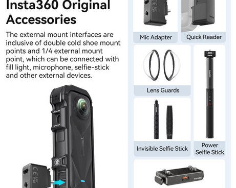 For Insta360 X5 AMagisn Quick Release Plastic Cage Expansion Frame Accessories