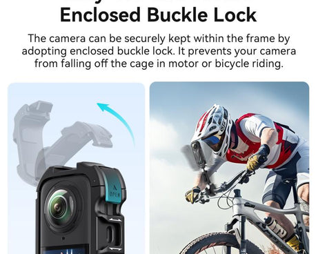 For Insta360 X5 AMagisn Quick Release Plastic Cage Expansion Frame Accessories