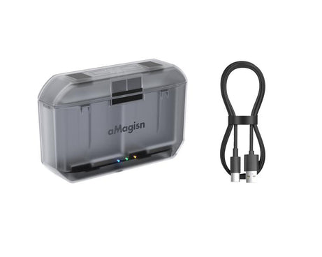 AMagisn PD12 Charging Case Battery Charger For DJI Osmo 360/ Action 5 Pro / 4 / 3
