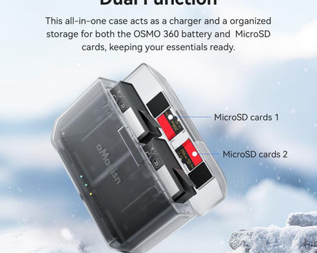 AMagisn PD12 Charging Case Battery Charger For DJI Osmo 360/ Action 5 Pro / 4 / 3