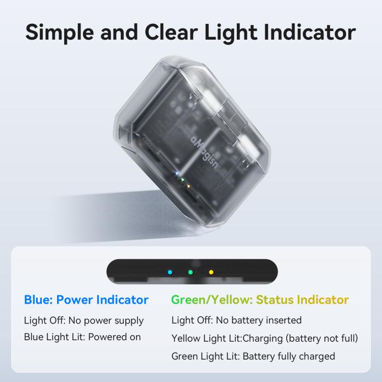 AMagisn PD12 Charging Case Battery Charger For DJI Osmo 360/ Action 5 Pro / 4 / 3
