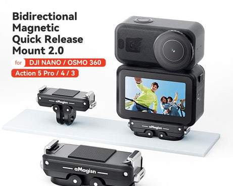 aMagisn TN11 Bidirectional Magnetic Quick Release Mount 2.0 For DJI Nano / Osmo 360 / Action 5 Pro / 4 / 3
