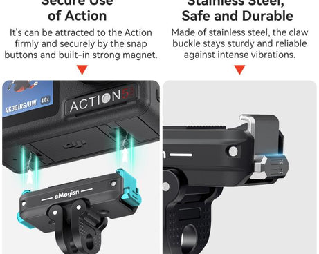 aMagisn TN11 Bidirectional Magnetic Quick Release Mount 2.0 For DJI Nano / Osmo 360 / Action 5 Pro / 4 / 3