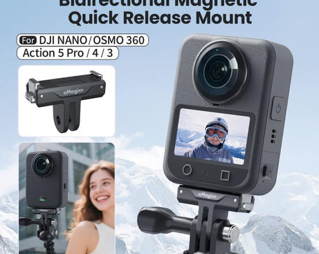 aMagisn TN10 Bidirectional Magnetic Quick Release Mount For DJI Nano / Osmo 360 / Action 5 Pro / 4 / 3