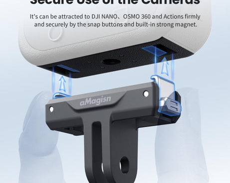 aMagisn TN10 Bidirectional Magnetic Quick Release Mount For DJI Nano / Osmo 360 / Action 5 Pro / 4 / 3