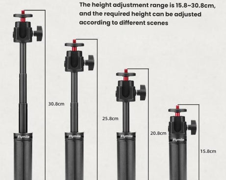 For DJI Osmo Pocket 3 / Action 5 Pro Flymile Extended Selfie Stick Tripod