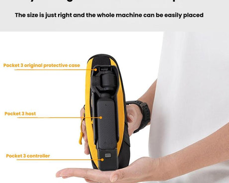 For DJI Osmo Pocket 3 Cwatcun D225 Small Organizer Bag Protective Multifunctional Sports Camera Bag