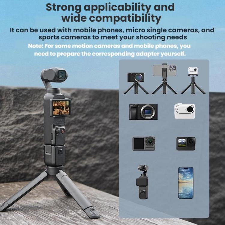 Flymile Action Camera Tripod For DJI Osmo Pocket 3 / Action 4 / Insta360 X5 / GoPro