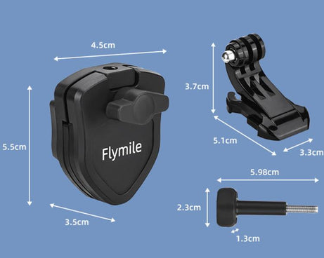 Flymile Motorcycle Windshield Action Camera Mount For DJI Osmo Action 5 Pro / GoPro 13