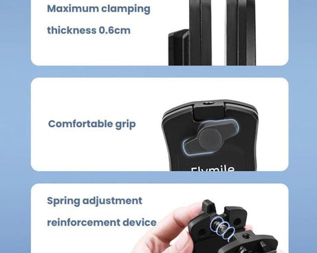 Flymile Motorcycle Windshield Action Camera Mount For DJI Osmo Action 5 Pro / GoPro 13