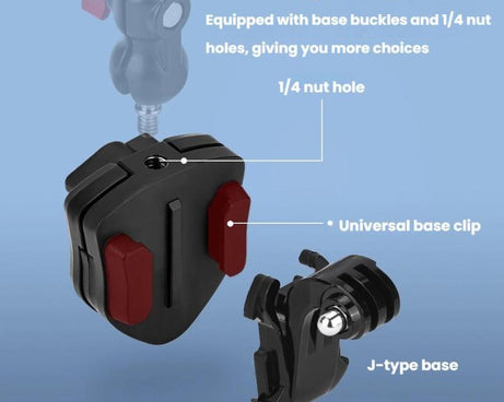 Flymile Motorcycle Windshield Action Camera Mount For DJI Osmo Action 5 Pro / GoPro 13