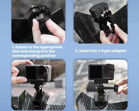 Flymile Motorcycle Windshield Action Camera Mount For DJI Osmo Action 5 Pro / GoPro 13