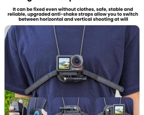 Flymile Neck-Mounted Magnetic Action Camera Bracket For DJI Osmo 360 / Pocket 3 / Action 5 Pro / Insta360 X5