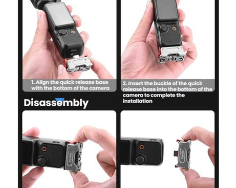 For DJI Osmo Pocket 3 Flymile Dual-Port 1/4" Thread Magnetic Quick-Release Charging Adapter