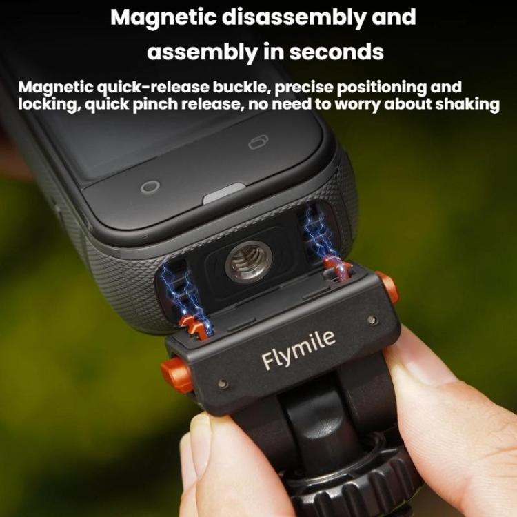 For Insta360 Flymile Quick-Release Cold Shoe Gimbal Magnetic Expansion Bracket