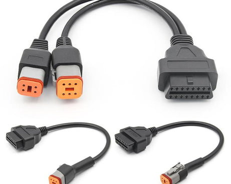 Motorcycle 6+4 Pin Adapter Cable for Harley Davidson