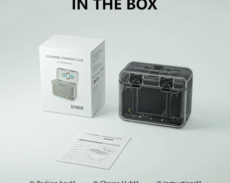 For Insta360 X4 SYMIK Dual-Channel Battery Charger & Storage Case Charging Hub With LED Indicators