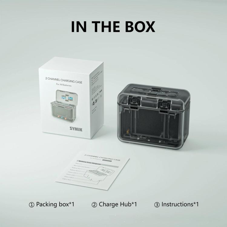 For Insta360 X4 SYMIK Dual-Channel Battery Charger & Storage Case Charging Hub With LED Indicators