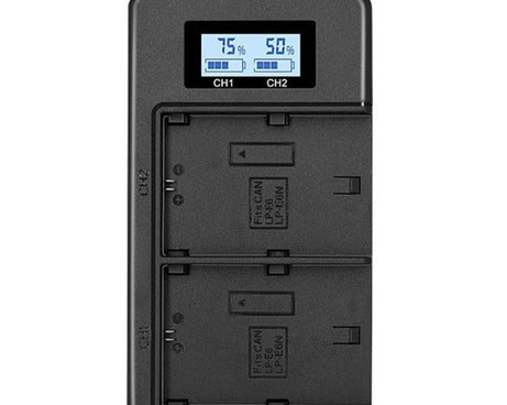 For Canon LP-E12 Dual Battery Digital LCD Charger, LP-E12