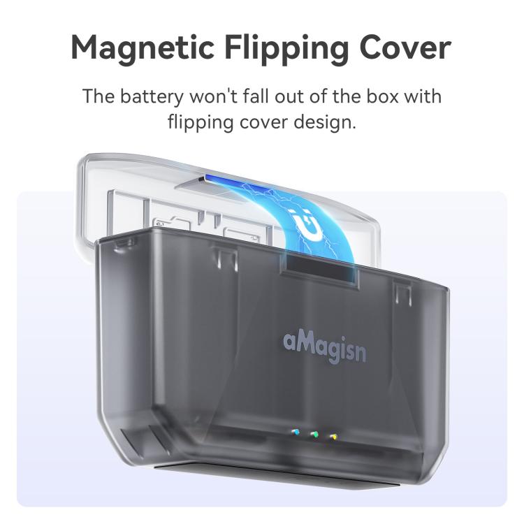 aMagisn Fast Charging Battery Charger Case for GoPro HERO13 Black/12 Black /11 Black  /10 Black /9 Black