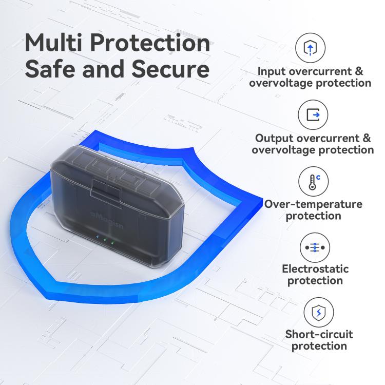 aMagisn Fast Charging Battery Charger Case for GoPro HERO13 Black/12 Black /11 Black  /10 Black /9 Black