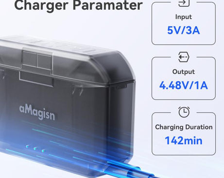 aMagisn Fast Charging Battery Charger Case for GoPro HERO13 Black/12 Black /11 Black  /10 Black /9 Black