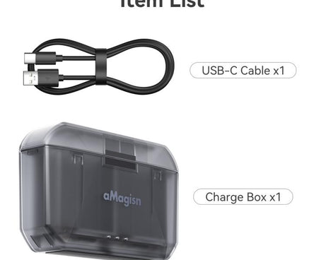 aMagisn Fast Charging Battery Charger Case for GoPro HERO13 Black/12 Black /11 Black  /10 Black /9 Black