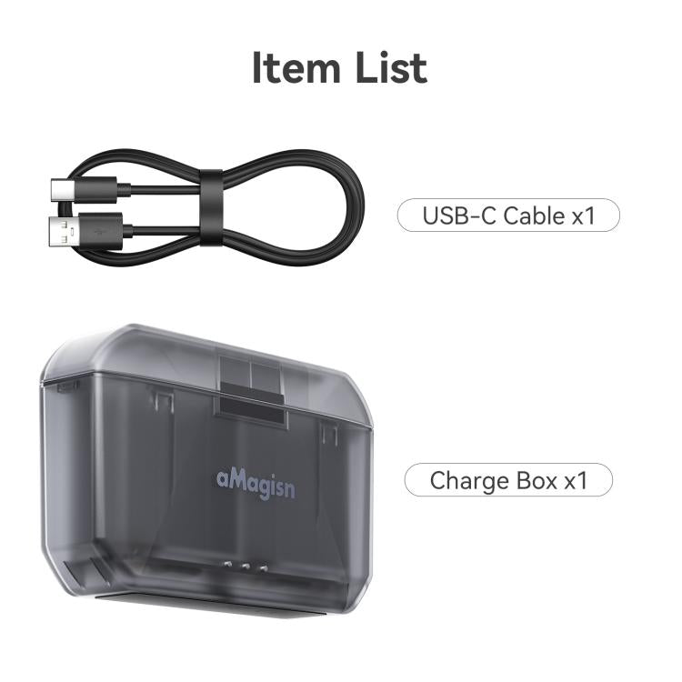 aMagisn Fast Charging Battery Charger Case for GoPro HERO13 Black/12 Black /11 Black  /10 Black /9 Black