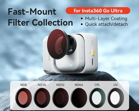 For Insta360 GO Ultra aMagisn Quick-Release Lens Filters Camera Accessories, UV, CPL, ND8+ND16+ND32+ND64, ND8+ND16+ND32+CPL