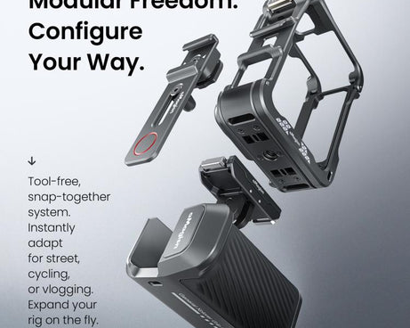 aMagisn Universal Camera Metal Xplorer Grip Kit For DJI Osmo Action/Insta360/GoPro HERO Series