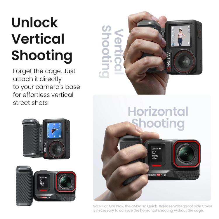 aMagisn Universal Camera Metal Xplorer Grip Kit For DJI Osmo Action/Insta360/GoPro HERO Series