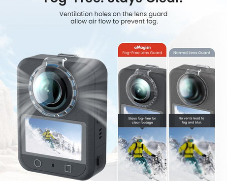 For DJI Osmo 360 aMagisn Anti-Fog Clip-On Lens Guard HD Lens Cover