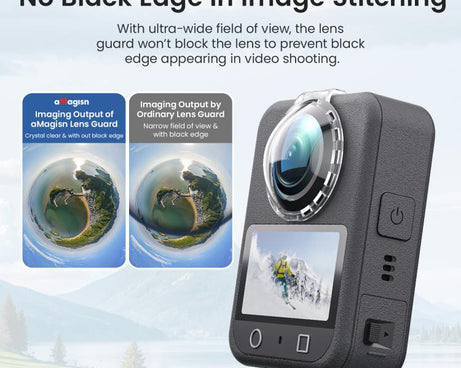 For DJI Osmo 360 aMagisn Anti-Fog Clip-On Lens Guard HD Lens Cover