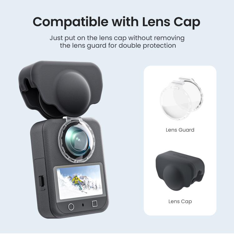 For DJI Osmo 360 aMagisn Anti-Fog Clip-On Lens Guard HD Lens Cover