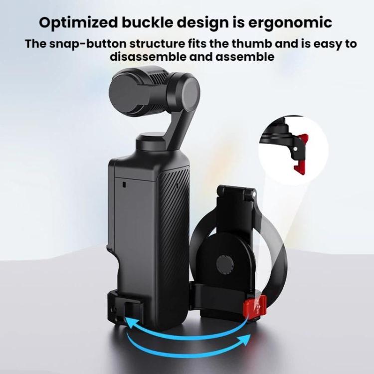 For DJI Osmo Pocket 3 BRDRC Magnetic Expandable Phone Holder Cold Shoe Mount, Black