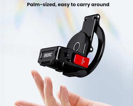 For DJI Osmo Pocket 3 BRDRC Magnetic Expandable Phone Holder Cold Shoe Mount, Black