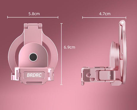 For DJI Osmo Pocket 3 BRDRC Magnetic Expandable Phone Holder Cold Shoe Mount