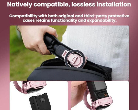 For DJI Osmo Pocket 3 BRDRC Magnetic Expandable Phone Holder Cold Shoe Mount